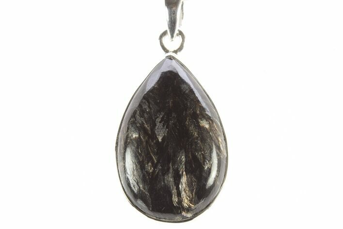 Polished Golden Seraphinite Pendant - Sterling Silver #253194